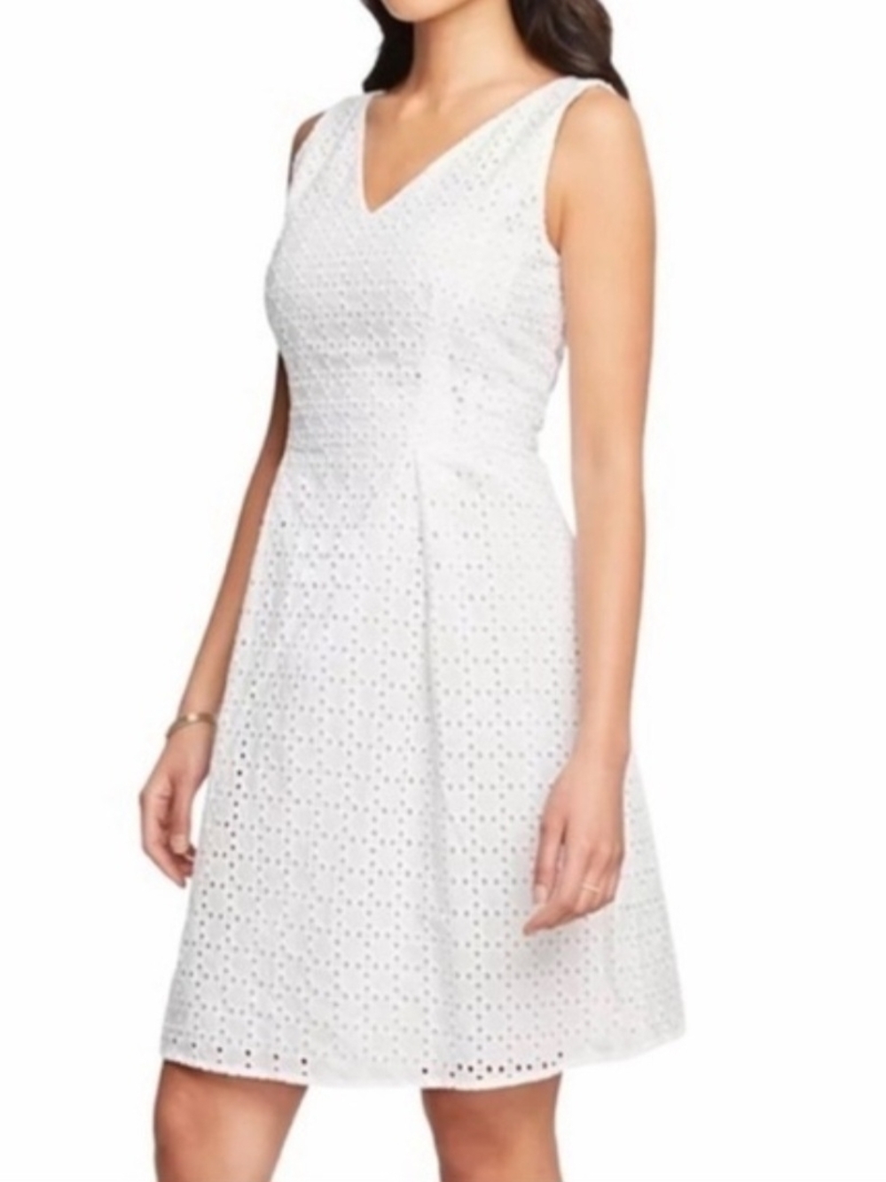 Ann Taylor Factory White Eyelet Dress